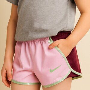 Nike Dri-Fit Workout Shorts PullUp  Drawstring Waist Lined Pink Purple S